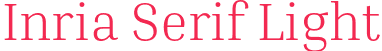 Inria Serif Light